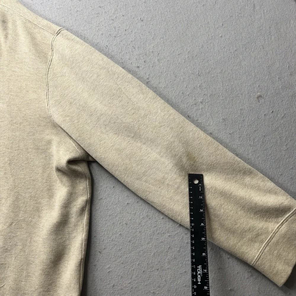 Polo Ralph Lauren Sweater‎ Mens 2XL Beige Quarter Zip Mock Neck Pullover Knit